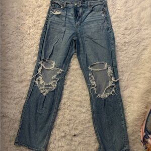 Distressed Mom Jeans